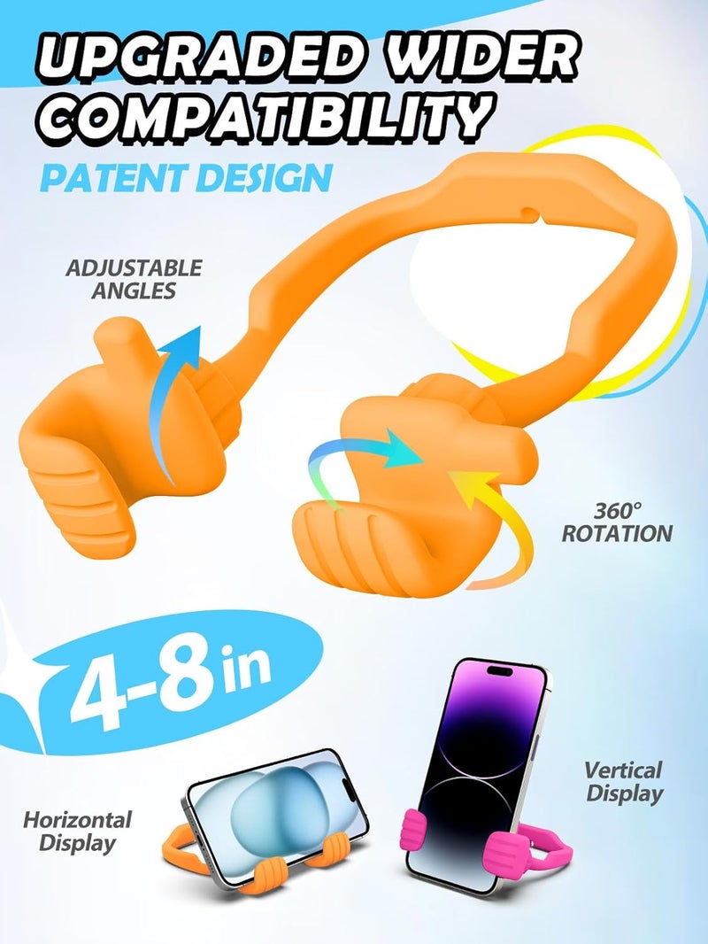 CALDEVER Stocking Stuffers for Teens Girls Boys Adults Cell Phone Stand: UPGRADE Adjustable Thumbs Up Lazy Phone Holder for Desk Cool Gadgets Fun Birthday Gift Ideas for Kids Teenager Women Gifts for Christmas - Image 2